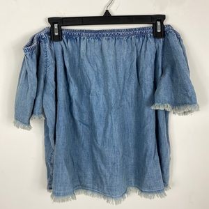 💖Mossimo denim off shoulder top